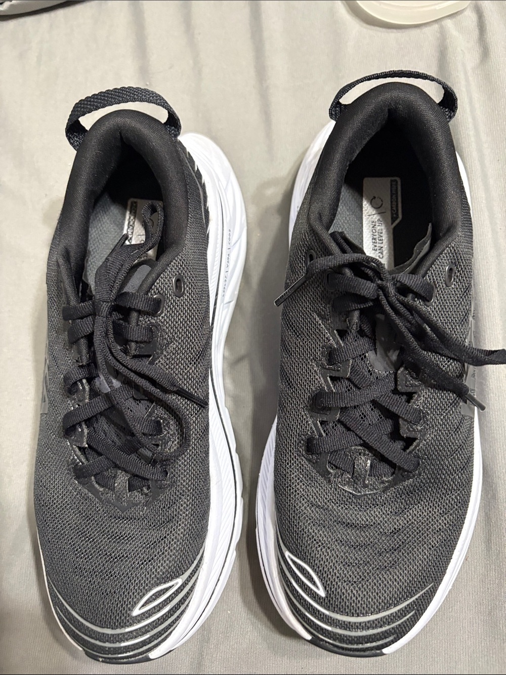 Hoka Bondi x Women Black and White Athletic Running Shoes - Picture 2 of 7